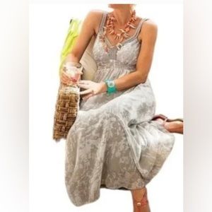 Soft Surroundings Summer Breeze Double Braided Straps Lightweight Maxi Dress